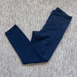 CRZ YOGA Womens Naked Feeling Workout Capris Leggings 23'' Navy Blue Size S